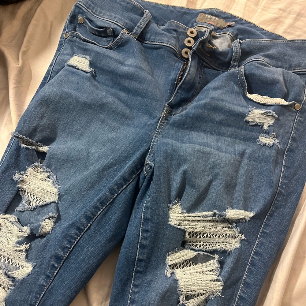 Stretchy fishnet torrid jeggings. Worn twice great condition.